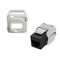 Category 6 Keystone RJ45 Connector | Black with White Bezels | Pack of 50 by CABAC