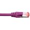 Cat6A Purple Patch Lead | 2 Metre | 4 Pair LSZH Shielded | RJ45 by Cabac