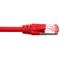 Cat6A Shielded RJ45 Patch Lead | 2 Metre | 4 Pair LSZH | Red by Cabac