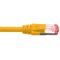Cat6A Yellow Patch Lead | 2 Metre | 4 Pair LSZH Shielded | Slim Design by Cabac