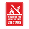PVC Do Not Use Lift Use Stairs Sign | Durable Material | Clear Safety Message | Indoor Use by Firebox