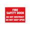 PVC Fire Safety Door Sign | UV-Protected | Clear Message & Easy Installation | 300mm x 225mm by Firebox