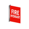 PVC Fire Hydrant Location Right Angle Sign | UV-Protected | Clear Visibility | Single Unit by Firebox