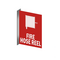 PVC Fire Hose Reel Location Right Angle Sign | UV-Protected | Self-Adhesive | Indoor/Outdoor Use by Firebox
