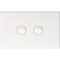 Slim Two Gang Switch Plate Cover | Modern Design | Pack of 10 | Dexton