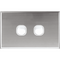 Slim Two Gang Switch Cover Plate | Durable Stainless Steel | Sleek Silver Finish by Dexton