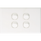 Slim Four Gang Switch Plate Cover | Durable Design | Easy Installation | Electrical Switch Cover by Dexton
