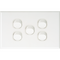 Slim Five Gang Switch Plate | Durable Design | Ideal for Residential & Commercial Use by Dexton