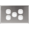 Slim Five Gang Switch Cover | Durable Stainless Steel | Sleek Silver Finish by Dexton