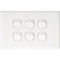 Slim Six Gang Switch Plate | High-Quality Plastic | Smooth Surface Finish | Dexton