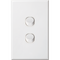Standard Two Gang Switch | 16 Amps Rating | Slim Design & Vertical Orientation by Dexton