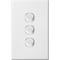Standard Three Gang Switch | 16 Amps | Slim Design & Vertical Orientation by Dexton