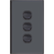 Three Gang Switch 16A | Black Finish | Versatile Use & Durable Design by Dexton