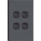 Four Gang Light Switch 16A | Black Color | Durable Design & Professional Installation by Dexton