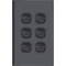 Six Gang Switch 16A | Standard Design | Durable & Reliable | Black by Dexton
