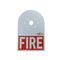 Fire Alarm Strobe Label | Screen Printed 'FIRE' | Pre-Drilled for Easy Mounting | Powder Coated White by Firebox