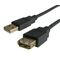 USB 2.0 Extension Cable A-A M-F | 1.8M Length | Black by Unbranded