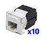 CAT6A UTP Workstation Outlet | White Finish | High-Speed Connectivity | Easy Installation by Brand