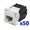 CAT6A UTP Workstation Outlet | White Finish | High Performance | Easy Installation by BrandName