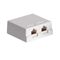 Surface Mount Box Dual Cat5E 8P8C | White | Easy Installation & Durable Design by BrandName