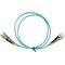 MSS Fibre ST - SC OM3 2 Metre Aqua LSZH 3mm Duplex Fibre Patch Lead