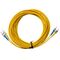 MSS Fibre ST - ST Singlemode 10 Metre Yellow LSZH 3mm Duplex Fibre Patch Lead
