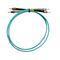 MSS Fibre ST - ST OM3 1 Metre Aqua LSZH 3mm Duplex Fibre Patch Lead