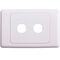 Wall Plate 2 Gang | Durable Plastic | Easy Installation | White by Homeware
