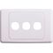 Wall Plate 3 Gang | Durable Plastic | Easy Installation | White by Homeware