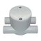 Deep Junction Box Tangential H-Way Entry 20mm Grey