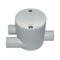 Deep Junction Box Tangential Y-Way Entry 25mm Grey