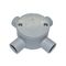 Shallow Junction Box 4-Way Entry 20mm Grey