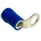 PRE-INSULATED RING TERMINAL (1.0-2.6MM CABLE) BLUE 4MM STUD 90 DEGREE DOUBLE GRIP