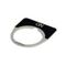 Pushbutton Legend Plate 1/2 Round | Black Field with White Lettering | CSA Certified by Eaton
