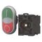 Double Actuator Push Button Switch | 85-264V AC | NC & NO Contacts | White LED by Eaton