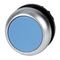 M22 Pushbutton Switch | Blue Actuator | Flat Momentary Design | Titanium Bezel by Eaton