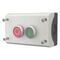 Momentary Pushbutton Housing | 2 NC & 2 NO Contacts | Grey Enclosure & Titanium Bezel by Eaton