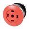 Mushroom Push Button Red Emergency Stop | Momentary Actuator | Titanium Bezel by Eaton