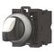 Industrial Selector Switch | Maintained 2-Position | Thumb-Grip & Titanium Bezel | Eaton
