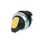 Illuminated Selector Switch | Maintained 2-Position | Yellow Actuator & Titanium Bezel by Eaton