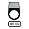 Eaton M22 Accessory Legend Holder | Compact Design | Clear ON/OFF Labeling | M22 Series by Eaton