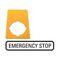 Emergency Stop Label for M22 Series | Bright Yellow | High Visibility & Compliance | Eaton