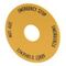 Emergency Stop Label | Yellow High Visibility | Multilingual Text | 60mm Diameter by Eaton