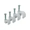 Flat Nail In Clip for 1.0-1.5mm T&E | 500 Clips per Jar | Durable Design | Easy Installation by Tuff