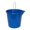 Round Plastic Bucket 10L with Metal Handle | Easy Pouring & Sturdy Design | Blue by CW Brands