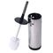 Stainless Steel Toilet Set | Durable Bristles | Hygienic Enclosed Holder | Stylish Design by CW Brands