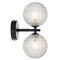 FELTON 2 LIGHT WALL LIGHT BLACK