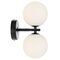 FELTON 2 LIGHT WALL LIGHT BLACK