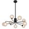 FELTON 9 LIGHT PENDANT BLACK
