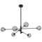 GASTON 6 LIGHT PENDANT BLACK
